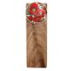 2 Pieces Red Poppy Flower Golden Ceramic Wooden Door Stopper